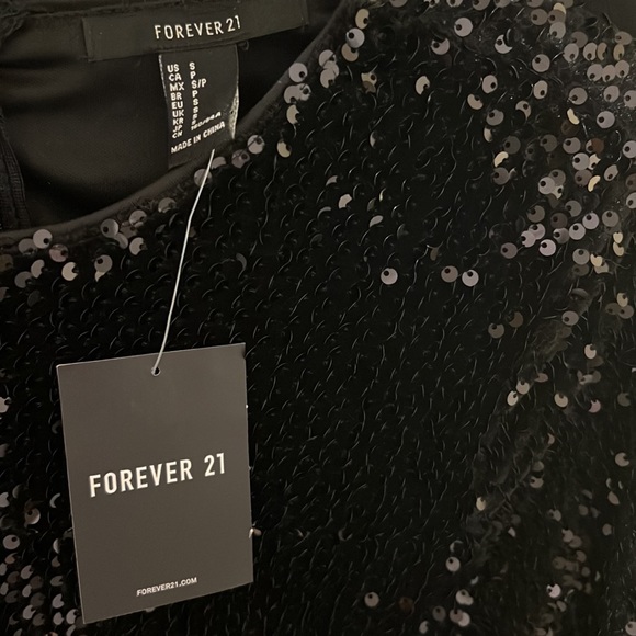 Sequin Black Mini Dress - Picture 6 of 10